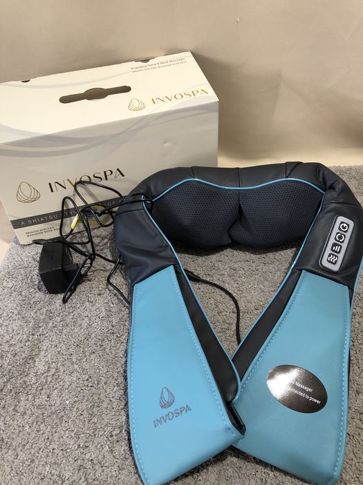 InvoSpa Shiatsu Masażer szyi i plecow z ogrzewaniem, ulga w
