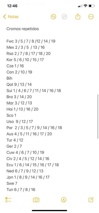 Troco cromos mundial 2026 panini