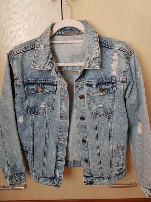 Kurtka jeansowa dziewczęca 152