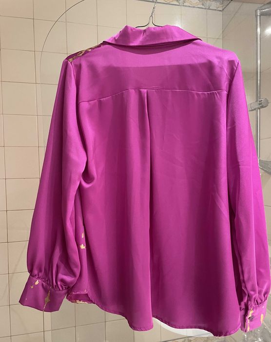Camiseiro senhora  rosa com laivos dourados