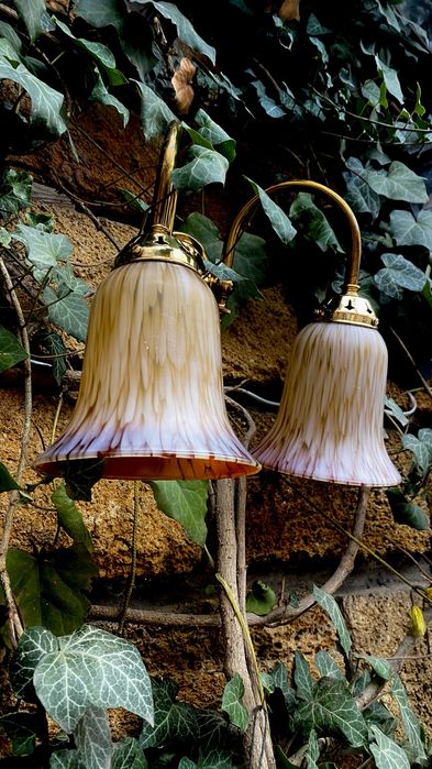 Винтаж. Бра парные абажур Капелька, большие, цена за пару, Италия