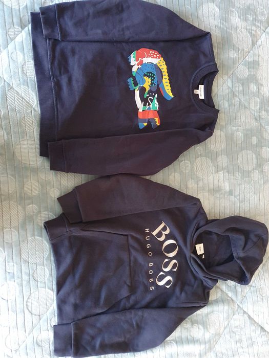 Original LACOSTE and HUGO BOSS sweaters for boys, size 7/8 years