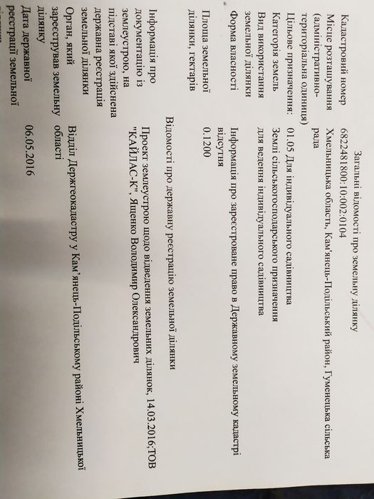 Земельна ділянка 12 соток