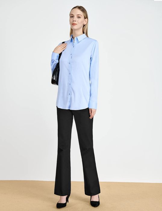 Tapata Spodnie Damskie Dzwony Garniturowe Antracytowe Długość 74 cm S