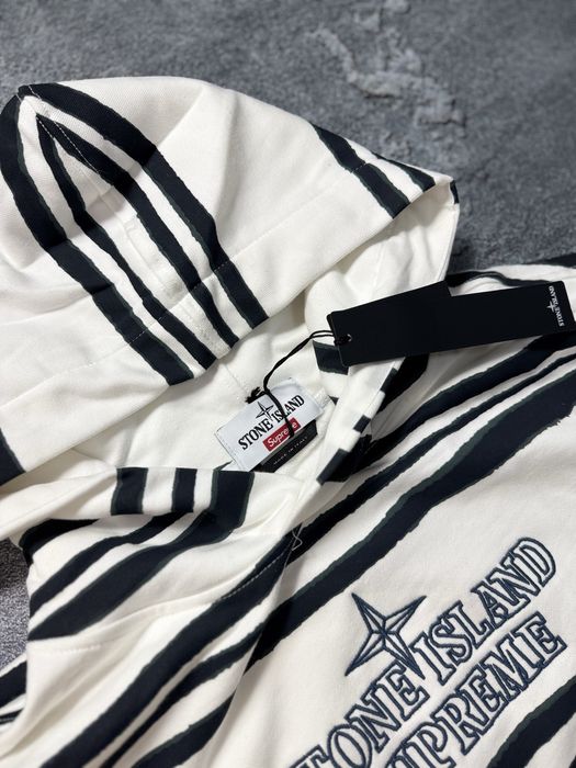 Stone island hoodie x supreme суприм стон худи суприм стон айлан — zdjęcie 4