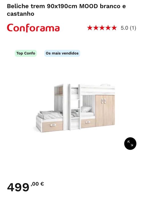 Beliche com arrumação