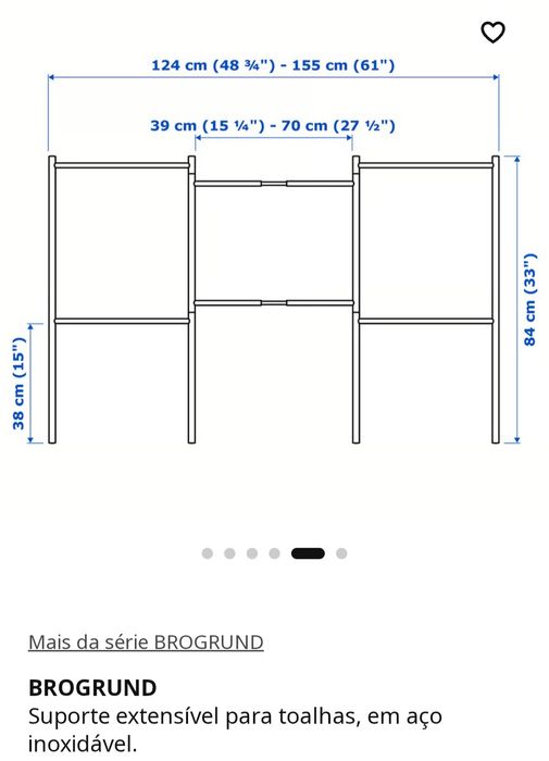 Toalheiro extensível