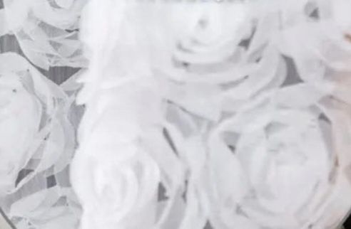 Kolekcja RÓŻA 3D Komplet 2 firany 130x60