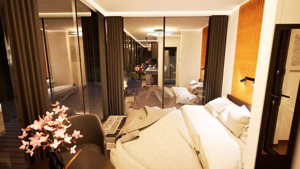Mirror House Uran 20 Całoroczny dom mobilny PREMIUM lustrzany dom.