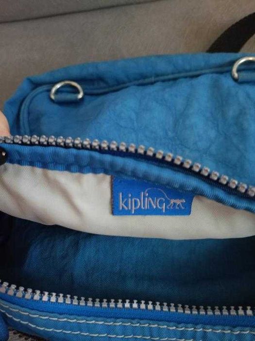 Оригінальна сумка Kipling sky blue з фірмовою мавпочкою