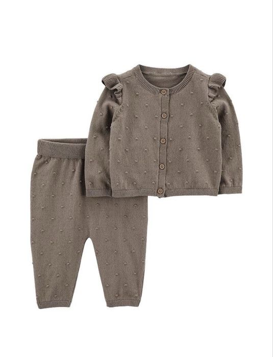 Дитячий вʼязаний набір комплект 68 розмір 3-6 місяців Carters