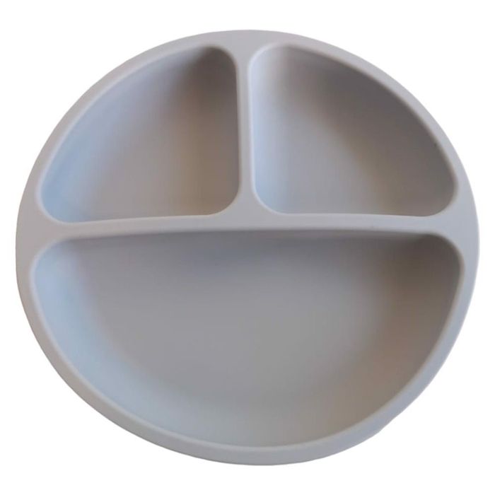 Silikonowa miska dla niemowląt szara