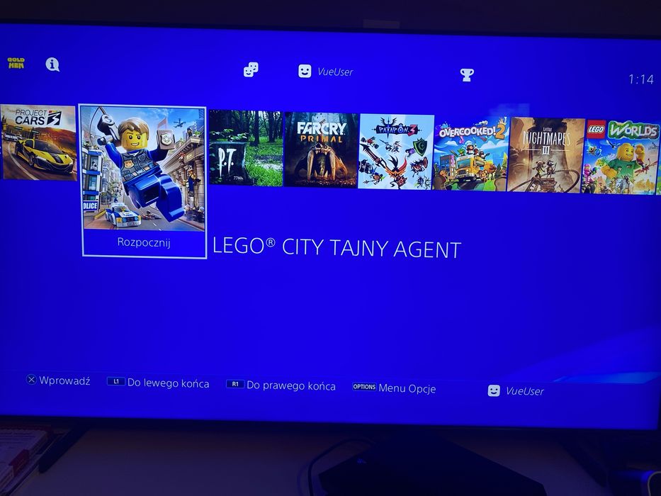 Ps4 1tb niski soft, dużo gier, goldhen