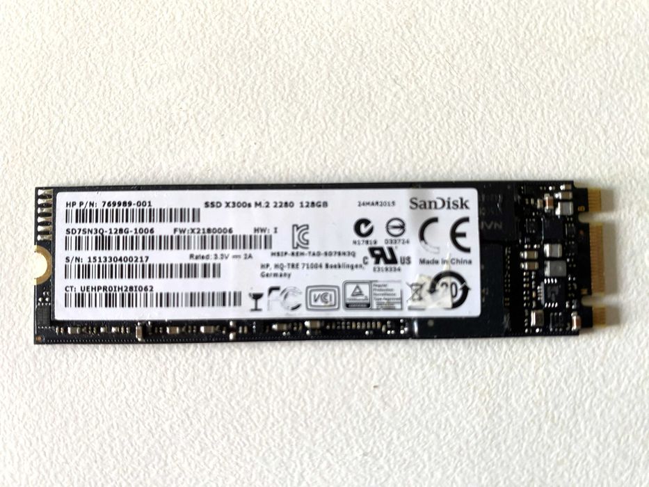 Disco SSD M.2 SATA SanDisk X300s 128GB (2280)