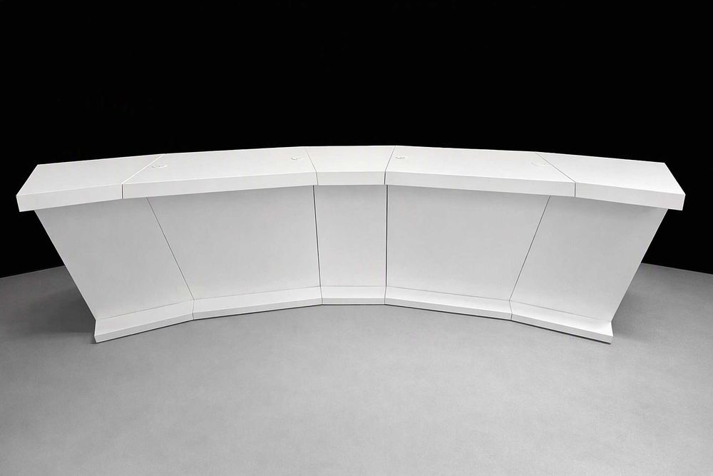 Stanowisko DJ nowoczesny design stół sferyczny biały meble do studia klubu 3,2 m