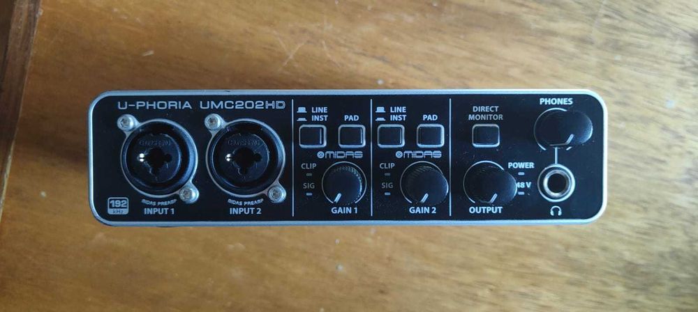 Interface USB Behringer U-Phoria UMC202HD