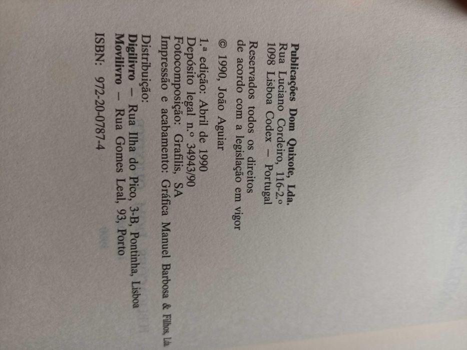 "O Canto dos Fantasmas" por João Aguiar - 1ª Edição