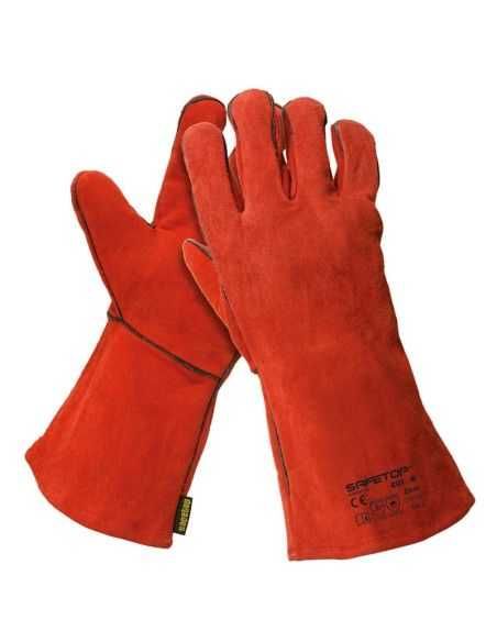 luva de soldador vermelha 35 cm SAFETOP
