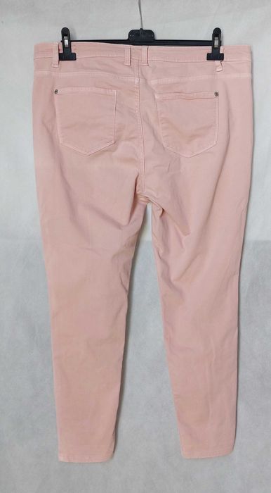Jak nowe spodnie jeansy C&A 48 46 skinny rurki strecz pudrowy róż defekt