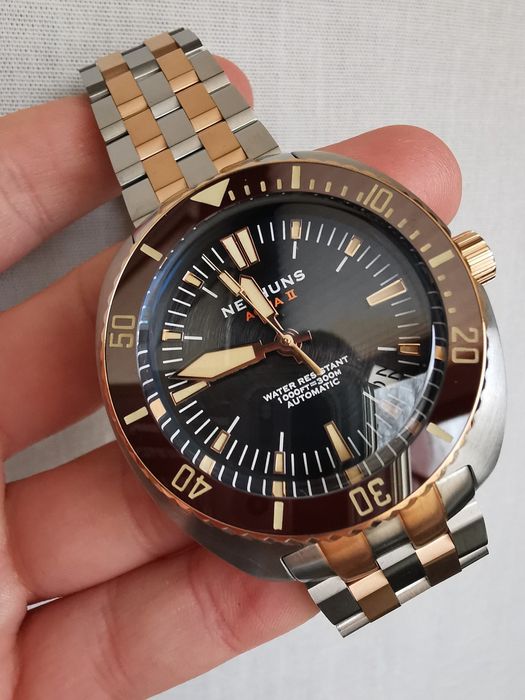 Zegarek Nethuns Aqua II Steel 300M Automatic szafirowe szkło