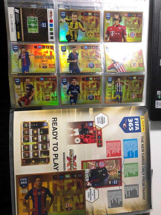 albumy Panini piłkarskie 2014-17 limitowane karty XXL duża wartość