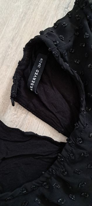 Sukienka reserved 134 czarna srebrna błyszcząca elegancka