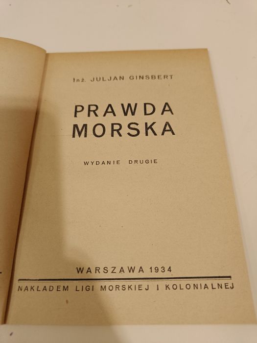Prawda morska, Warszawa 1934r.
