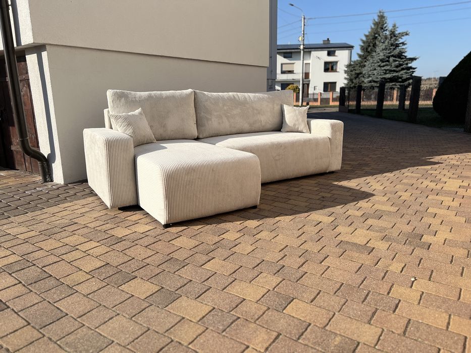 NOWY narożnik FABI z funkcją spania, sofa i kanapa