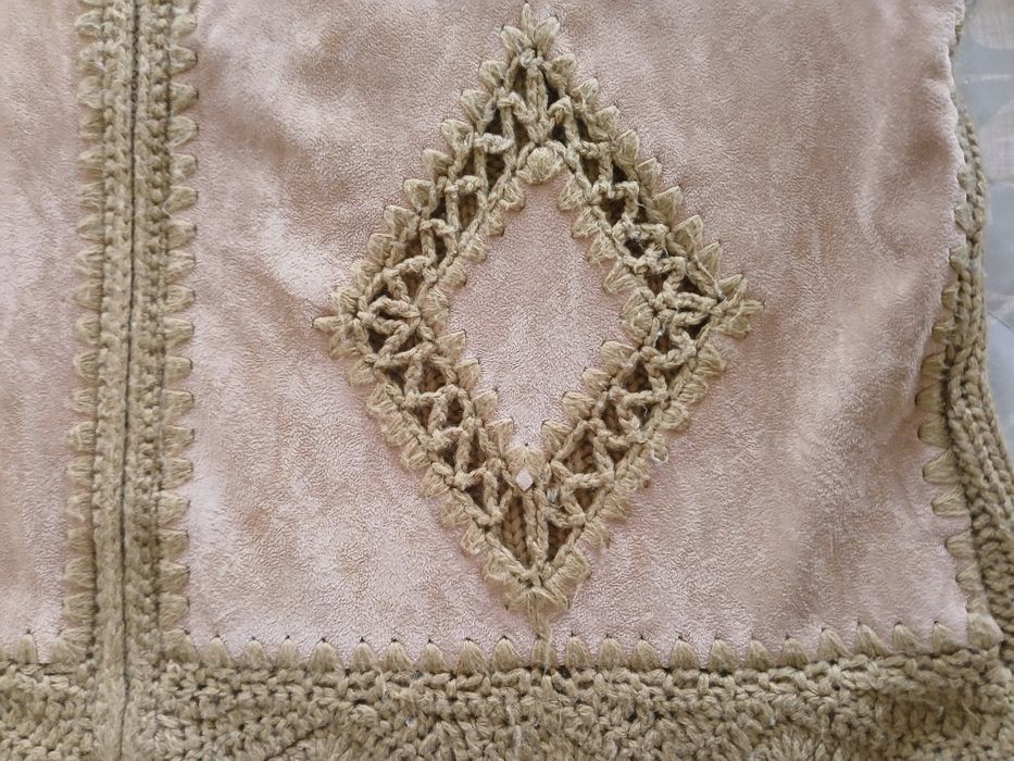 Casaco de malha e tipo camurça, tamanho XL/XXL