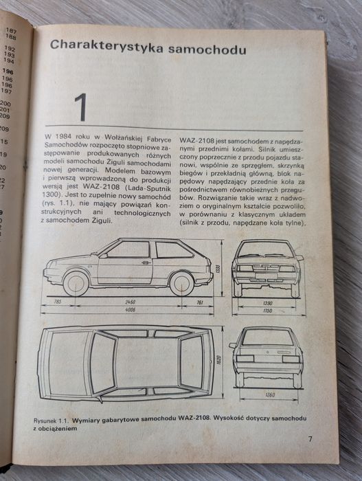 Stara książka Łada Samara z 1990 roku