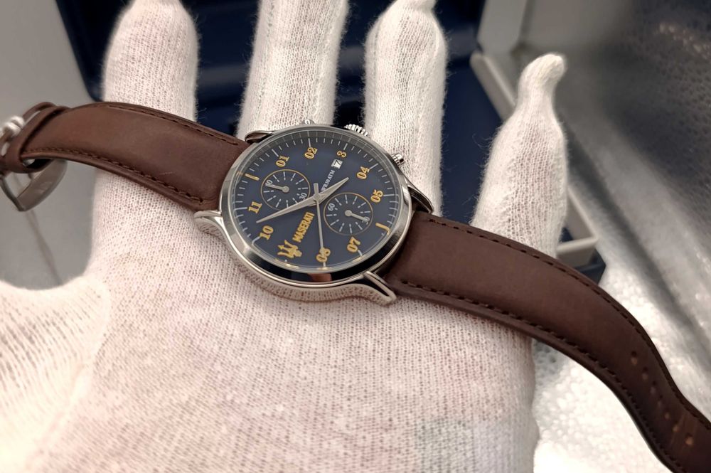 Nowy męski elegancki Zegarek Maserati Epoca chronograf, śliczny, pudełko
