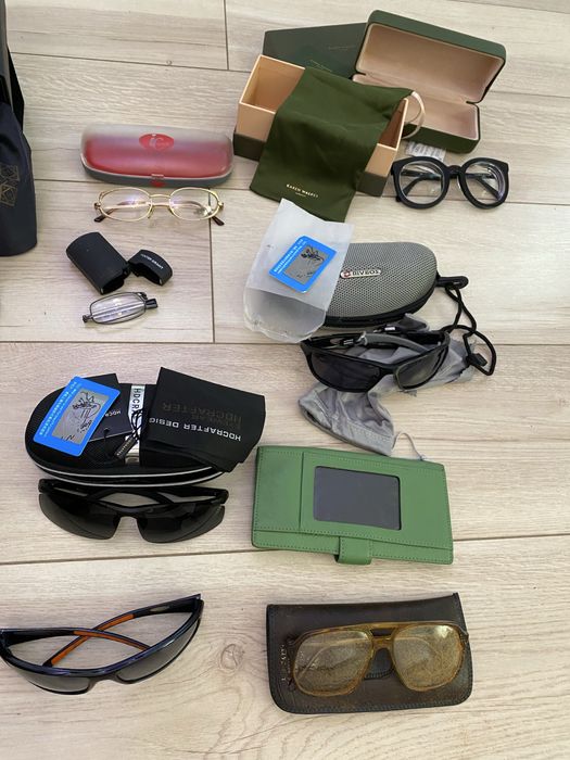 Великий лот брендових окулярів та аксесуарів: Ray-Ban, Versace, Karen Walker, Gucci, Fendi, Louis Vuitton, Vanquish та інші (25+ пар)