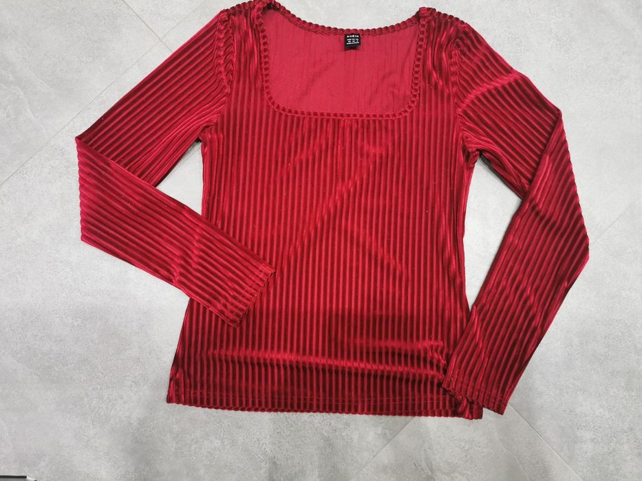 Bluzka z długim rękawem welur