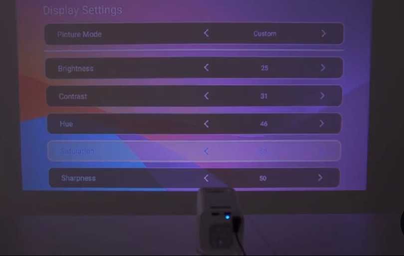 Projetor Led (colunas som, Bluetooth 5, WiFi 6, HDMI, USB, comando remoto)