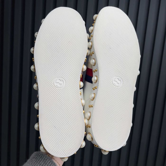 Gucci Ace Web Studded Pearls Жіночі кросівки кеди шкіра оригінал 40.5