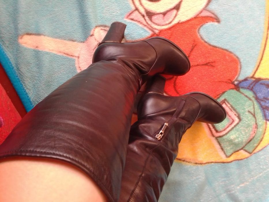 Сапоги кожаные зимние