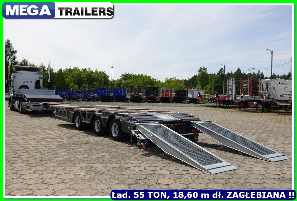 Mega Laweta 13,60 + wysuw 5,0 m., szer. 3,10 m,  ZAGŁĘBIANA, najazdy HYDRULICZNE OCYNK !!!  GOTOWA / PLAC !!! Balkon 3,75 + pokład 9,30 +5,0 m, oś skrętna, PTO !!