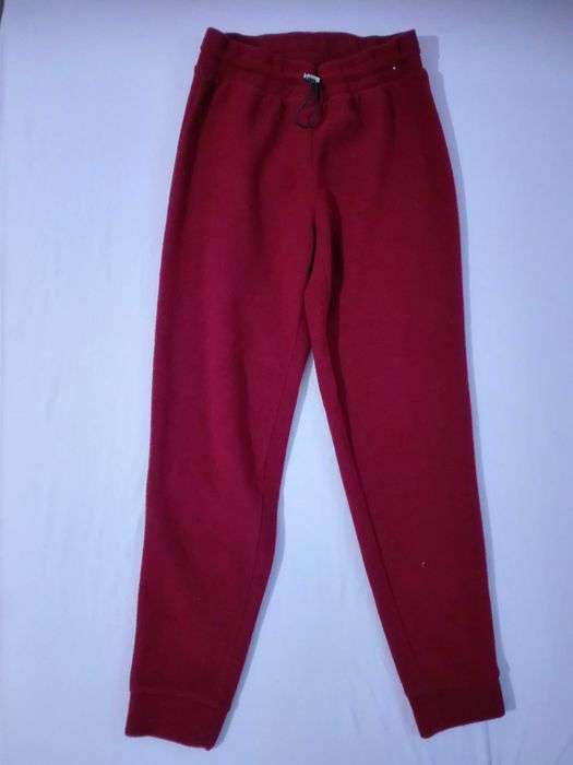 spodnie damskie bordowe polar, zimowe ciepłe, 34-36, XS/S