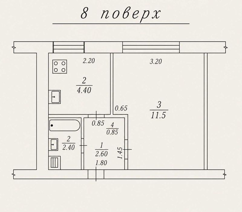 Продаж 1 кімнатна квартира по вул. Ряшівська