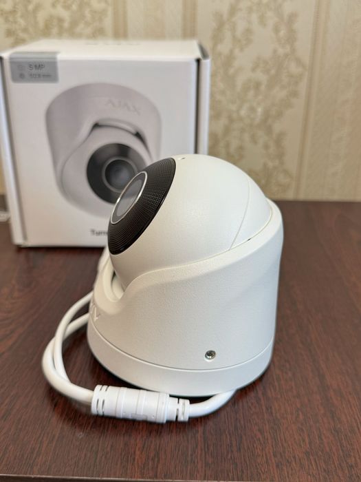 Проводная охранная IP-камера Ajax TurretCam (5 Mp/2.8 mm) White