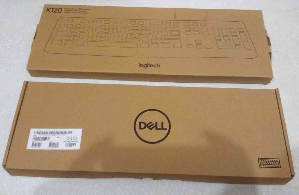 Клавиатура Dell KB216, Logitech K120 + Гель либо Влажные салфетки
