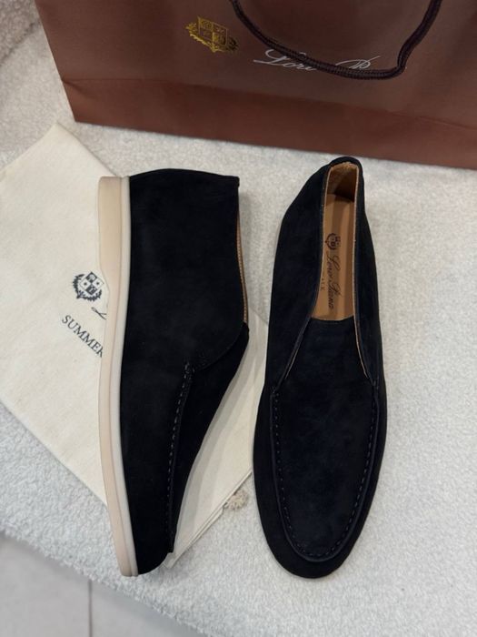 Лофери Loro Piana чорні розмір 39