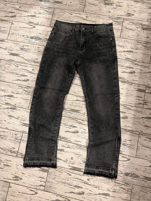 flared jeans black чорні