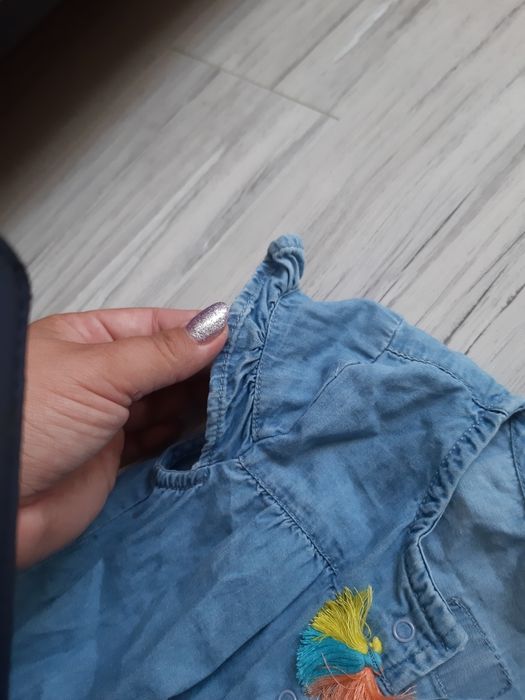 Sukienka jeans miękki, jak nowa, Coccodrillo 104cm