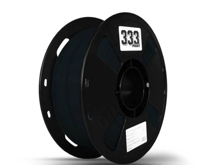 Пластик філамент для 3D друку PETG 333 PRINT BLACK/Чорний 1kg