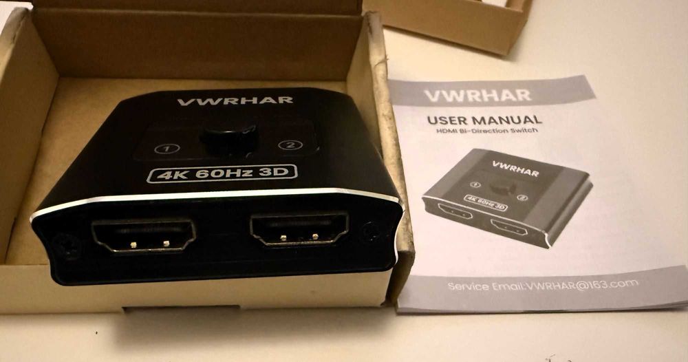 Splitter VWRHAR HW-002 HDMI 2 do 1 Dwukierunkowy