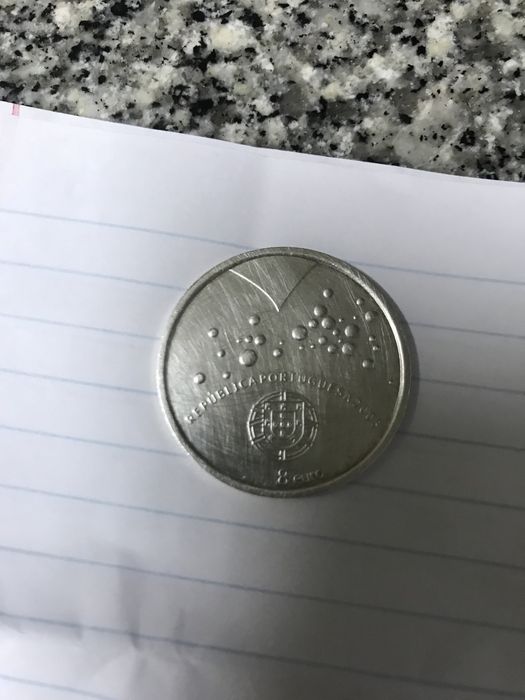 Moeda Comemorativa do EURO 2004, em prata, em ótimo estado de conserva