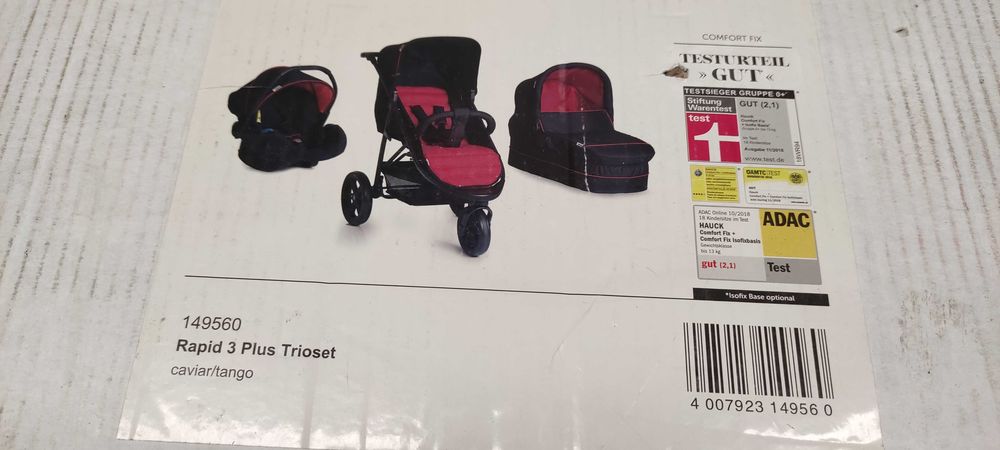 Hauck Rapid 3 Plus wózek 3w1 gondola spacerówka fotelik WYPRZEDAŻ
