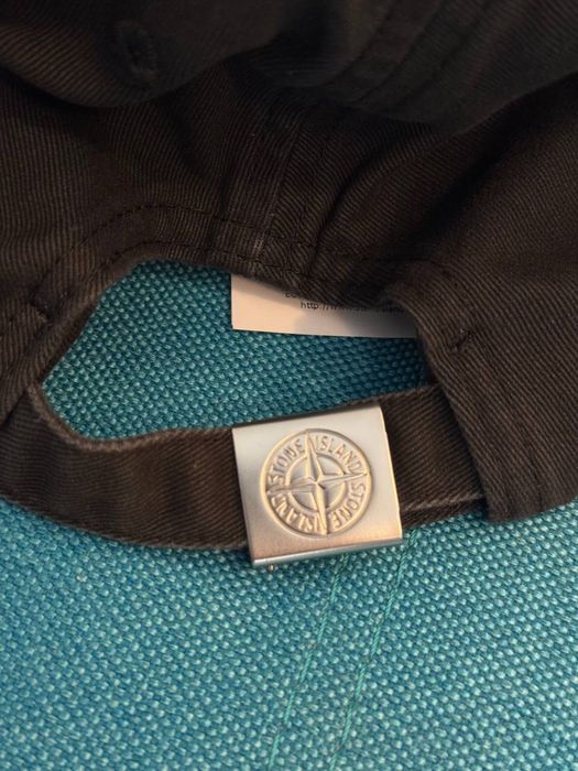 Кепка Stone Island чорна чоловіча бавовна