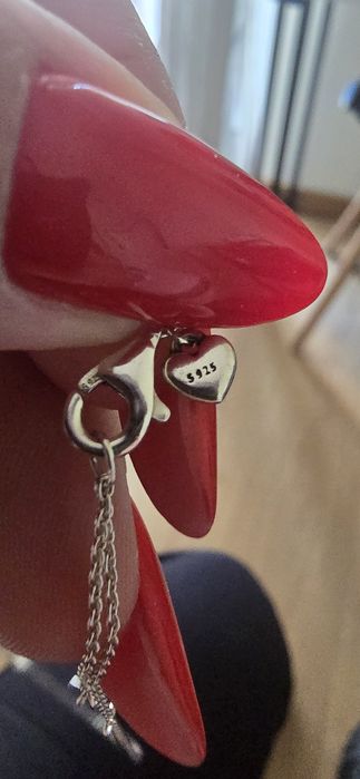 Conjunto colar e brincos pandora em prata